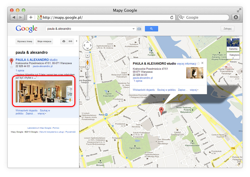 Mapy Google (Zdjęcia Firmowe Google)